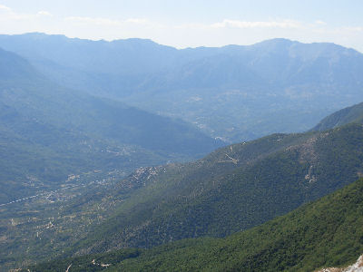 Visione della Valle Roveto da destra